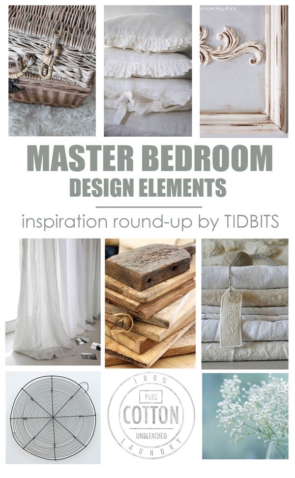 Master bedroom design elements. Colors, textures and patterns to create a serene living space.