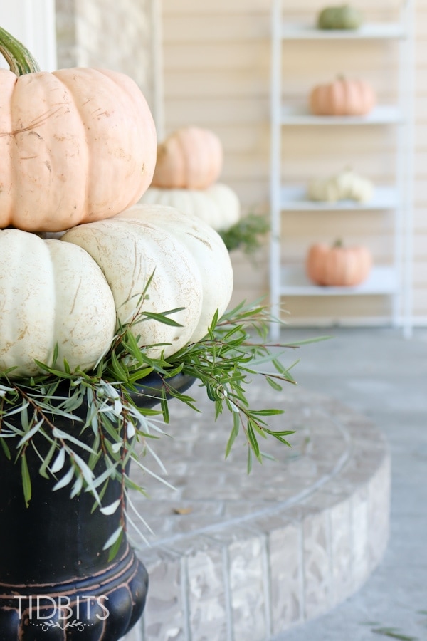 Simple and lovely Fall front porch decor.
