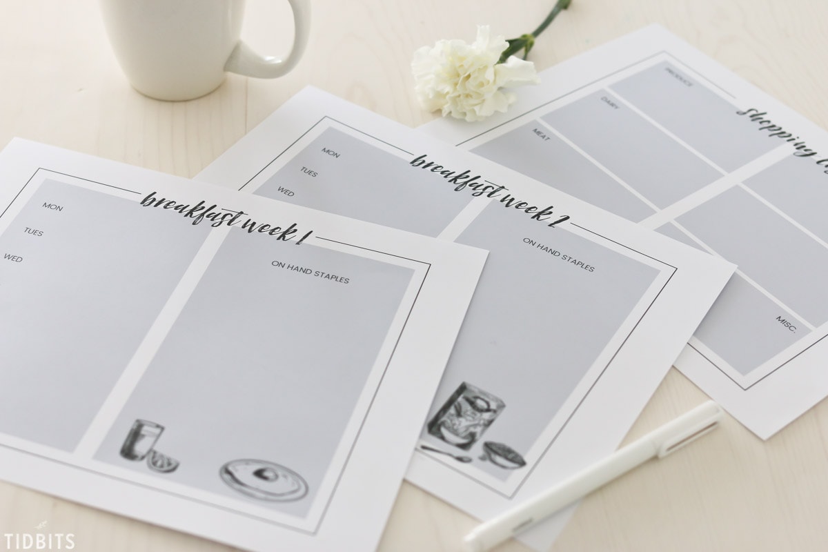 Breakfast Menu Planning Printables and Tips - The Keeper of the Home