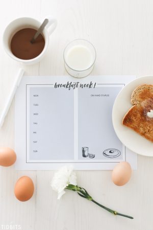 Breakfast Menu Planning Printables and Tips - The Keeper of the Home