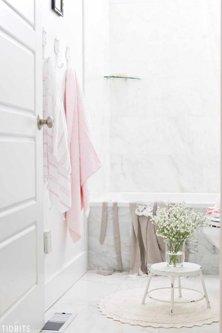 French Cottage Bathroom Spring refresh for family