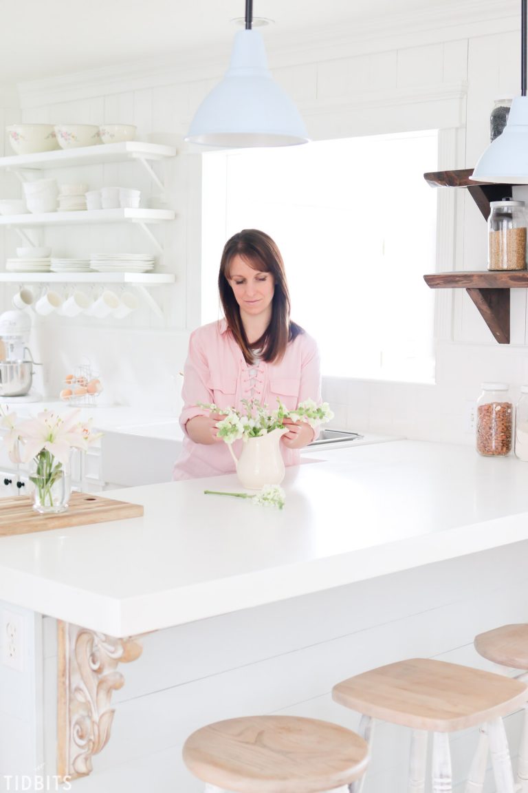 A cottage farmhouse kitchen Spring refresh by TIDBITS