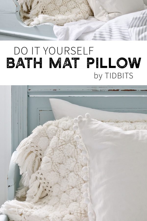 DIY Bath Mat Pillow TIDBITS