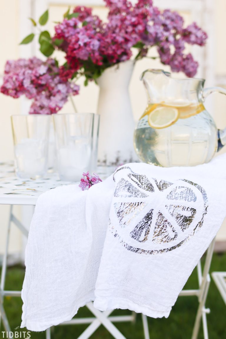 DIY Deco Foil Fruit Tea Towels