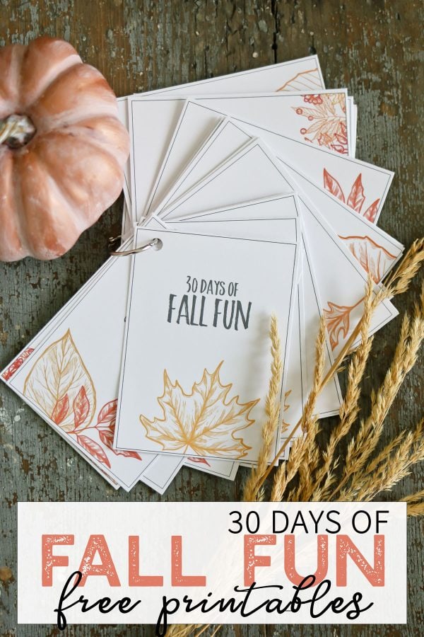 30 Days of Fall fun free printables