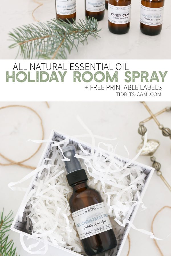 All Natural Essential Oil Holiday Room Spray