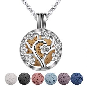 Essential Oil Diffuser Locket with Lava Stones