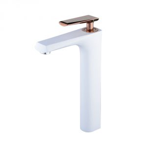 White and Rose Gold Faucet