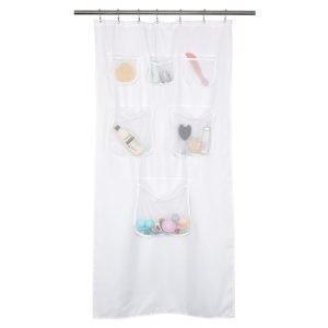 Shower Curtain Liner with Pockets