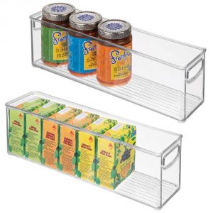 Long Narrow Clear Plastic Bins