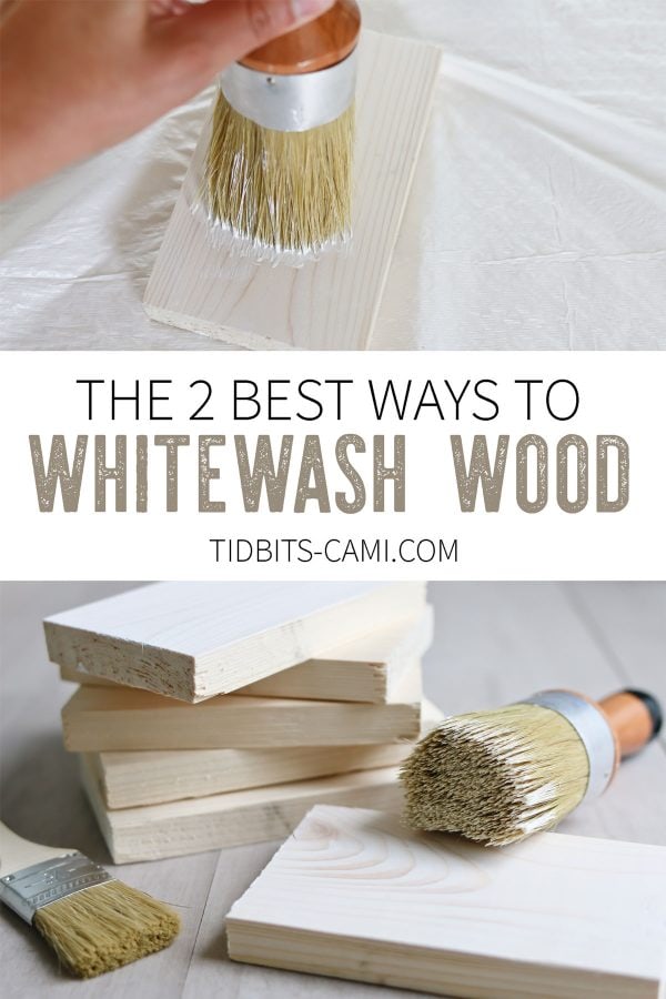 How to whitewash wood, 2 techniques to get the look