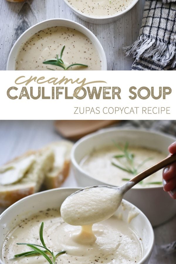 Better than Zupas Creamy Cauliflower Soup.