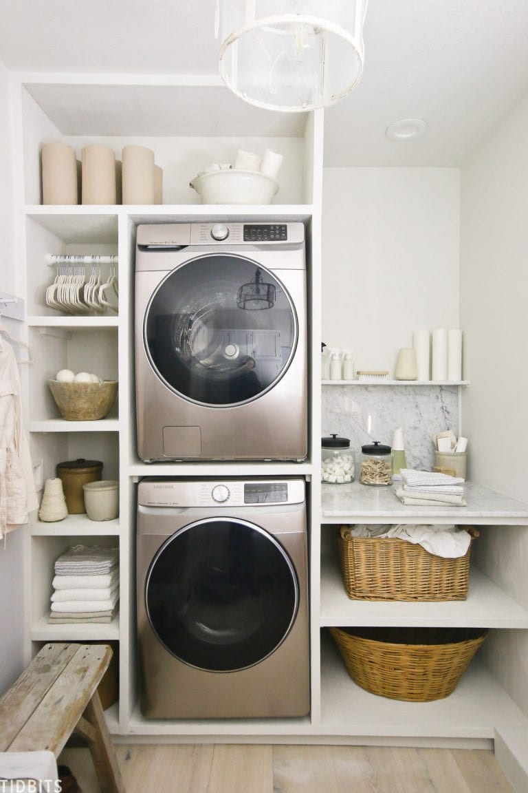 European Organic Inspired Laundry Room Design