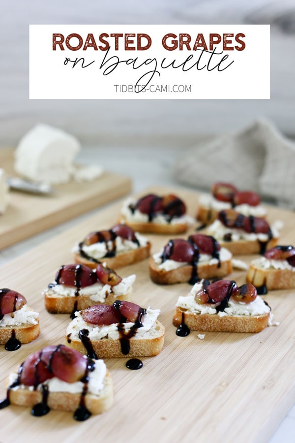 How to roast grapes for appetizer recipes.