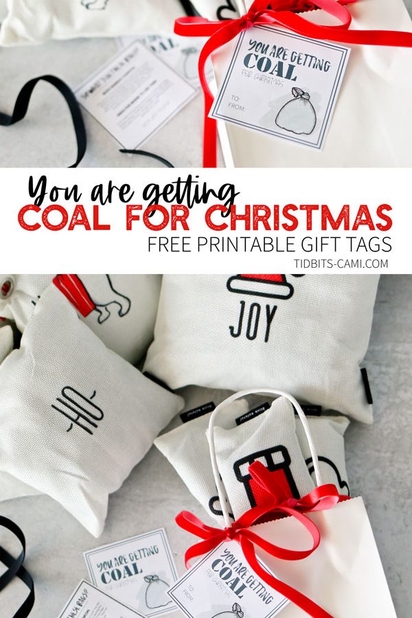 gift tag coal for christmas