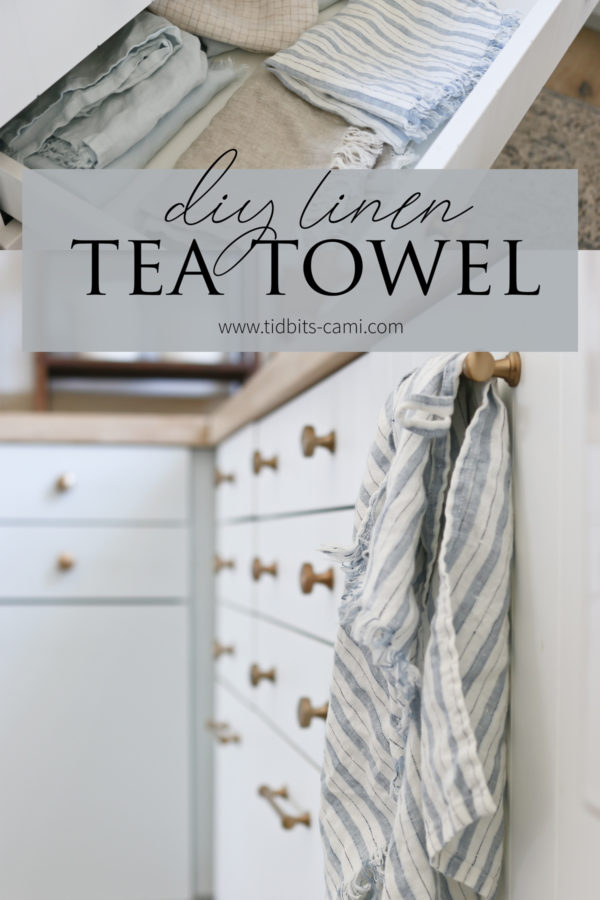 DIY Linen Tea Towels | Upcycle Sewing Project