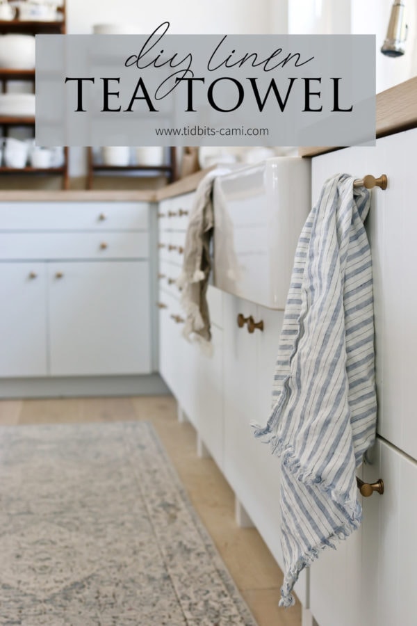 DIY Linen Tea Towels | Upcycle Sewing Project