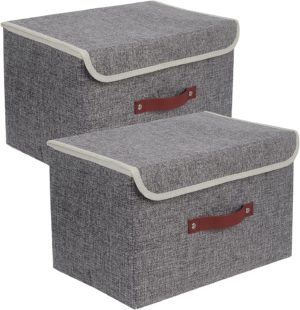 Storage bin with flap lid