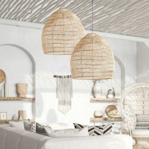 Wicker Light Fixture