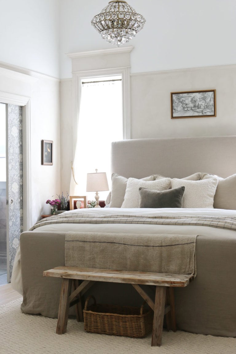 European farmhouse master bedroom