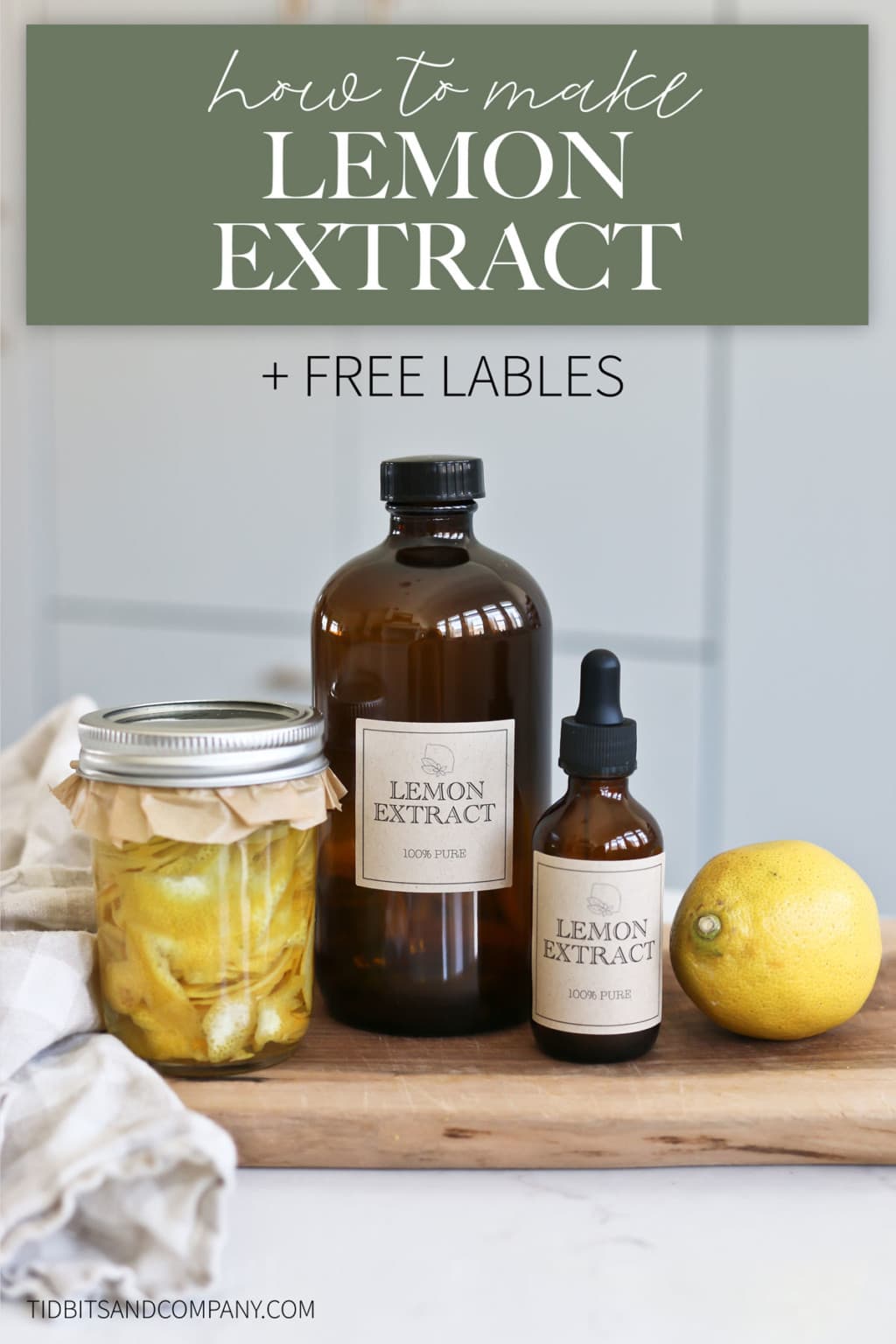 How to Make Lemon Extract + Free Labels - The Keeper of the Home