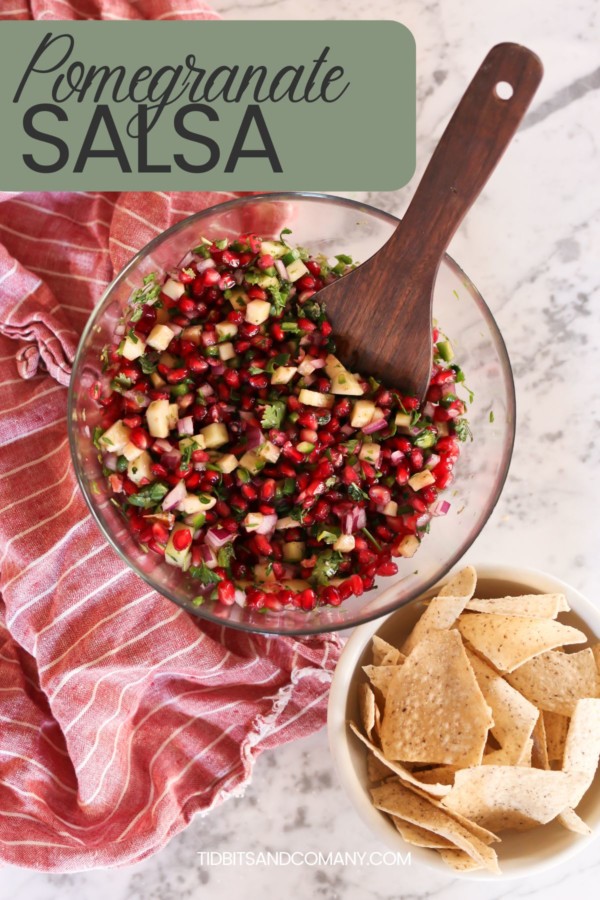 A bowl of delicious pomegranate salsa